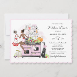 Retro Bridal Kitchen Shower Kaart