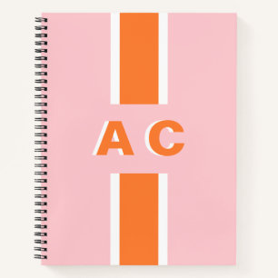 Retro Bridal Partij Gepersonaliseerd Monogram Notitieboek