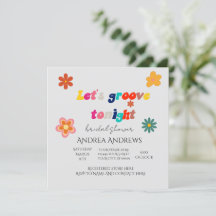 Retro Bridal Shower-uitnodiging