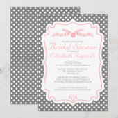 Retro Bridal Shower-uitnodigingen Kaart (Voorkant / Achterkant)