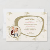 Retro Bride 50s Mid Century Modern Gold Glitter Kaart (Voorkant)