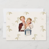 Retro Bride 50s Mid Century Modern Gold Glitter Kaart (Achterkant)