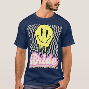 Retro bride bridal cool boho hippie weddin t-shirt