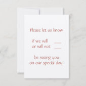 Retro Bride en Groom Birds RSVP Kaartje (Achterkant)