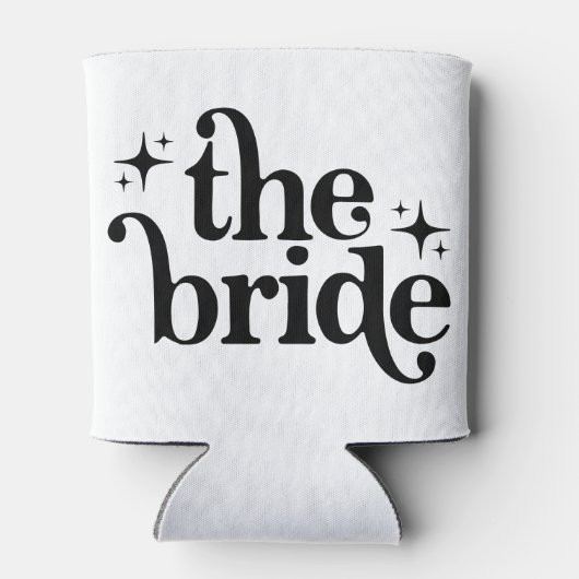 Retro Bride Koelbox Cadeaus voor Bride To Be Blikjeskoeler (Achterkant)