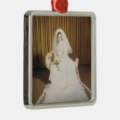 Retro Bride Metalen Ornament (Rechts)