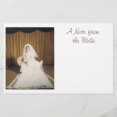 Retro Bride Note Paper Briefpapier (Voorkant)