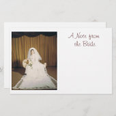 Retro Bride Note Paper Briefpapier (Voorkant / Achterkant)