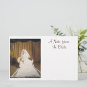 Retro Bride Note Paper Briefpapier (Staand voorkant)