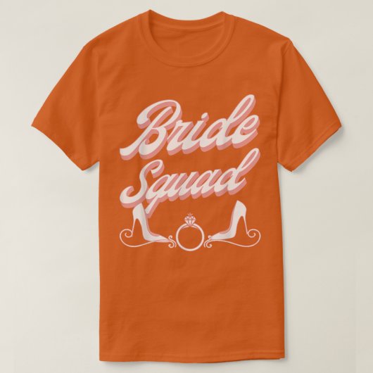 Retro Bride Squad Bachelorette Party Match T-shirt (Design voorkant)