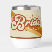 Retro Bride Typography Summer Rainbow Wedding (Voorkant)