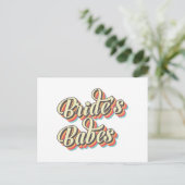 Retro Brides Babes, Bachelorette Bridal Party Gift Feestdagenkaart (Staand voorkant)