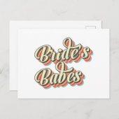 Retro Brides Babes, Bachelorette Bridal Party Gift Feestdagenkaart (Voorkant / Achterkant)