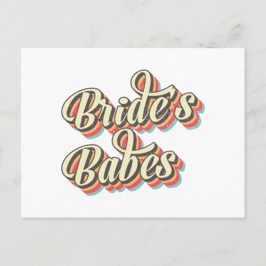 Retro Brides Babes, Bachelorette Bridal Party Gift Feestdagenkaart (Voorkant)