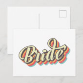 Retro Brides Babes, Bachelorette Bridal Party Gift Uitnodiging Briefkaart (Voorkant / Achterkant)
