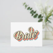 Retro Brides Babes, Bachelorette Bridal Party Gift Uitnodiging Briefkaart (Staand voorkant)