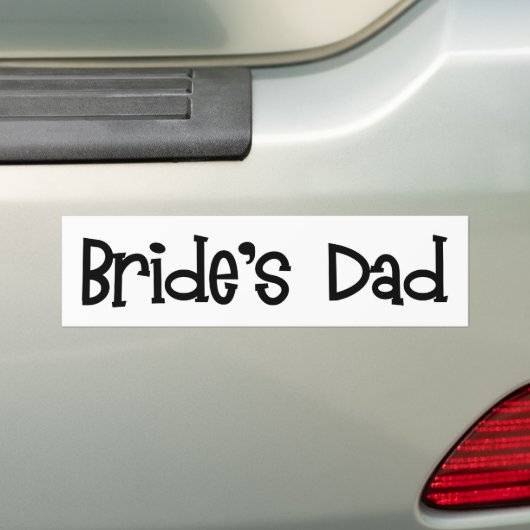 Retro Bride's Bumpersticker (Op auto)