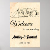  Retro Bridesmaids 50s Oude Rustic Wedding Poster (Voorkant)