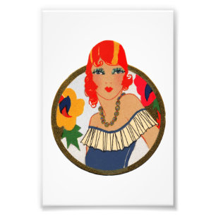 Retro Bridge Tally Redhead Foto Afdruk