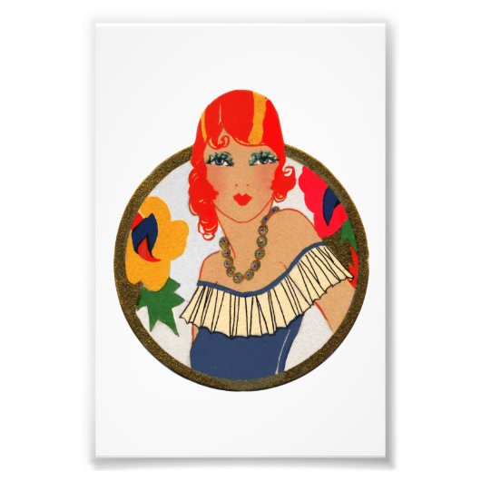 Retro Bridge Tally Redhead Foto Afdruk (Voorkant)