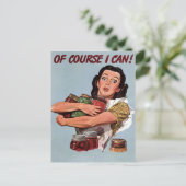  retro briefkaart (Staand voorkant)