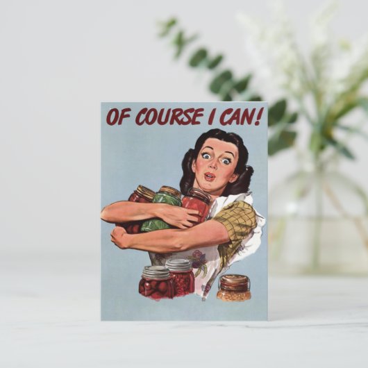  retro briefkaart (Staand voorkant)