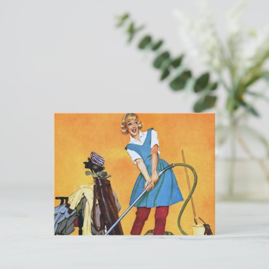 retro- Briefkaart (Staand voorkant)