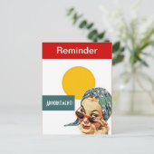 Retro Briefkaart Business Lady Appointherinnering  (Staand voorkant)