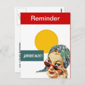 Retro Briefkaart Business Lady Appointherinnering  (Voorkant / Achterkant)