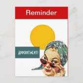 Retro Briefkaart Business Lady Appointherinnering  (Voorkant)