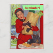 Retro Briefkaart Business Lady Appointherinnering (Voorkant)