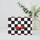 Retro Briefkaart ~ Cherry Summertime (Staand voorkant)