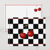 Retro Briefkaart ~ Cherry Summertime (Voorkant / Achterkant)