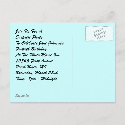 Retro Briefkaart Enterprise Party Discreet Fun (Achterkant)