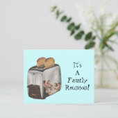 Retro Briefkaart Family Reunion Reflection Toaster (Staand voorkant)