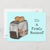 Retro Briefkaart Family Reunion Reflection Toaster (Voorkant / Achterkant)