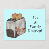 Retro Briefkaart Family Reunion Reflection Toaster (Voorkant)
