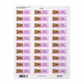 Retro Briefkaart Florida Retourlabel Etiket (Full Sheet)