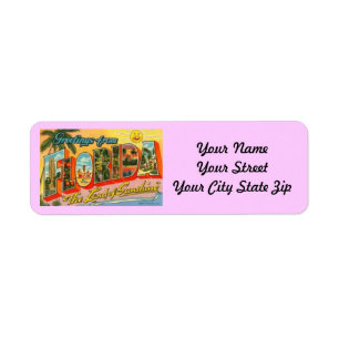 Retro Briefkaart Florida Return Label