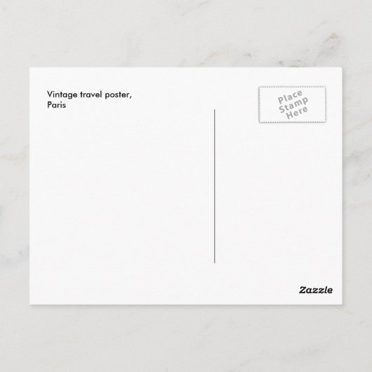  retro-briefkaart Frankrijk Parijs Briefkaart (Achterkant)