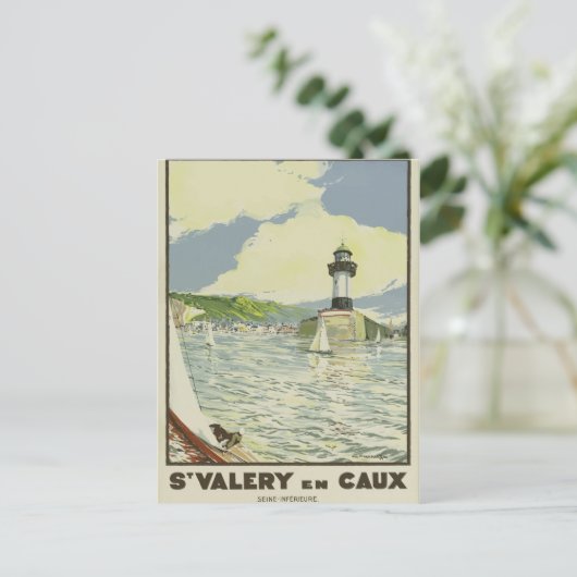  retro-briefkaart Frankrijk Seine Briefkaart (Staand voorkant)