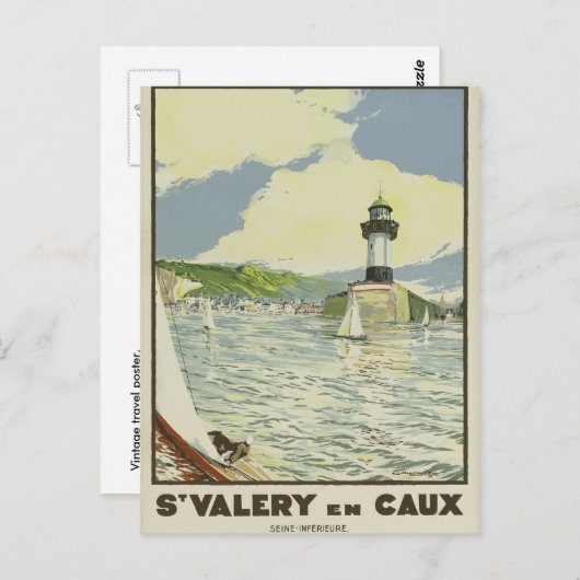 retro-briefkaart Frankrijk Seine Briefkaart (Voorkant / Achterkant)