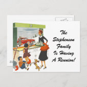 Retro Briefkaart  gezinshereniging Huishouden (Voorkant / Achterkant)