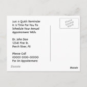 Retro Briefkaart Happy Lady Appointherinnering PC (Achterkant)