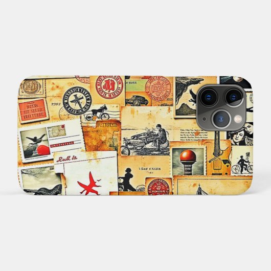  Retro Briefkaart Mix Case-Mate iPhone Case (Achterkant (horizontaal))