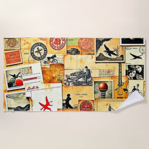 Retro Briefkaart Mix Strandlaken