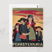 retro-briefkaart Pennsylvania Verenigde Staten Briefkaart (Voorkant / Achterkant)