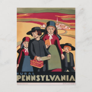  retro-briefkaart Pennsylvania Verenigde Staten Briefkaart
