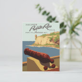 retro-briefkaart Puerto Rico Briefkaart (Staand voorkant)