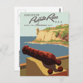 retro-briefkaart Puerto Rico Briefkaart (Voorkant / Achterkant)